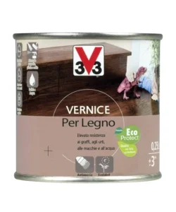 Vernice per legno - toni legno - aspetto brillante - noce rustico - 0,25 litri Spedizione Gratuita